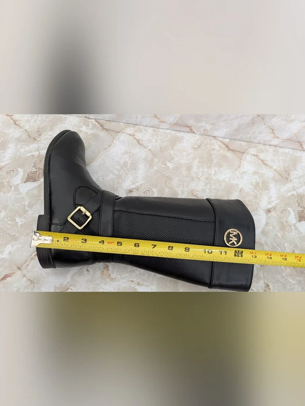Michael Kors Black Tall Boots with Gold Hardware Woman's Sz 5